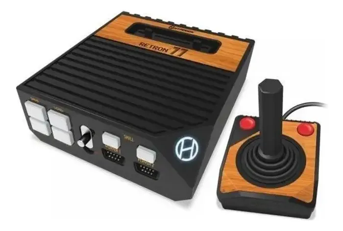 Console Retrô Hyperkin Woodgrain Atari Hdmi 1 Ctrl, Na Caixa
