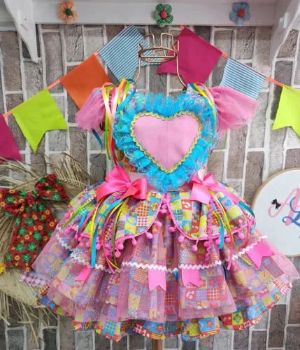 Vestido infantil junino