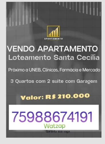 Apartamento 3 quartos com 2 suite 