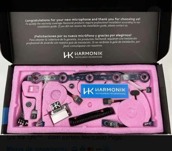 Eletrificação para acordeon Harmonik HQ 501 - eletrificação profissional para sua sanfona 
