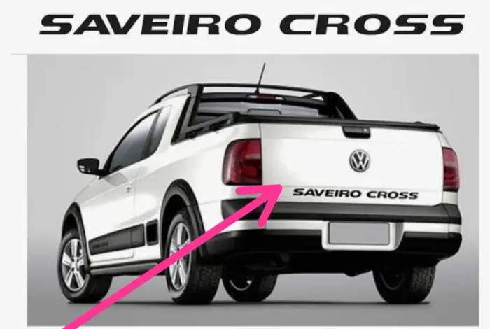 Adesivo Cor Prata Tampa Traseira VW Saveiro Cross G5