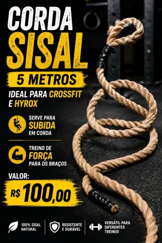 Corda sisal de escalada - crossfit