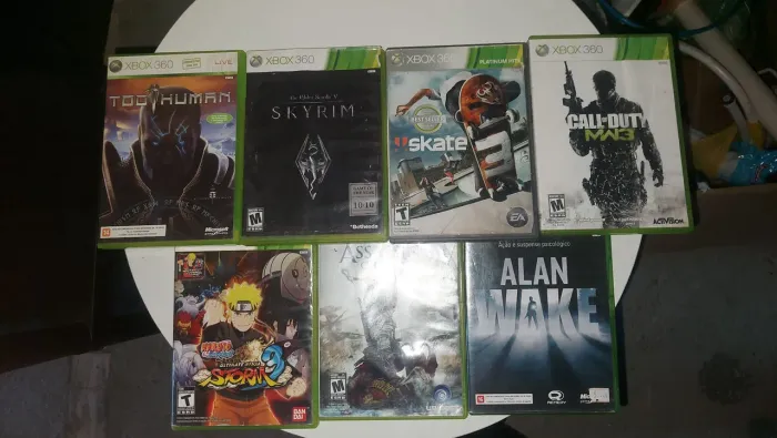Jogos de Xbox 360 originais nos encartes