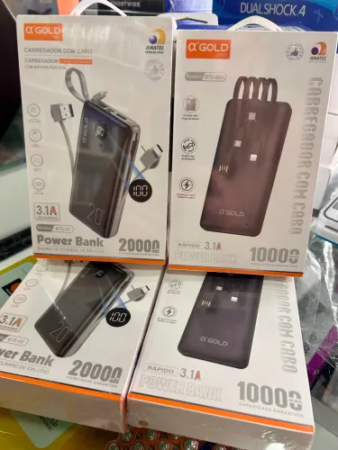 Carregador Portátil- PowerBank A?Gold Pro 10k 20k