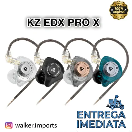 Fone KZ EDX PRO X - Sem Microfone Original Alta Qualidade Novo Caixa Lacrada