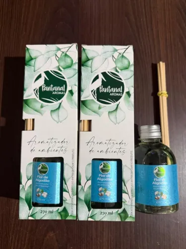 Kit c/3UN Aromatizador Pantanal Aromas - Flor de Algodão