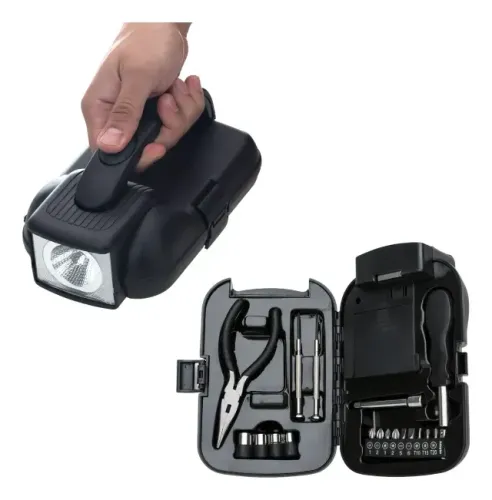 Kit de Ferramentas com Lanterna Integrada