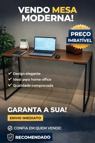 Escrivaninha industrial moderna