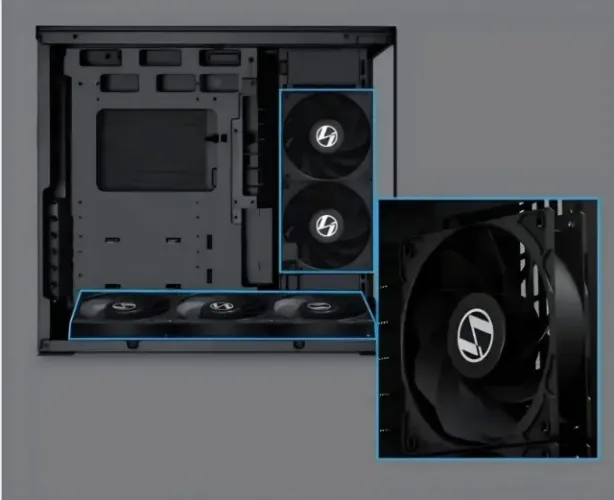 KIT 8 FANS LIAN LI NO ARGB ALTA PERFORMANCE 3000 RPM