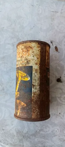 Lata de óleo vintage para colecionador marca ATLANTIC