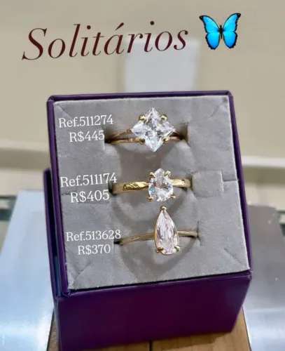 ANEIS SOLITÁRIO PARA COMPROMISSO DE NAMORO É NOIVADO