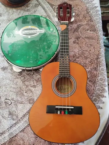 Cavaquinho Giannini e pandeiro