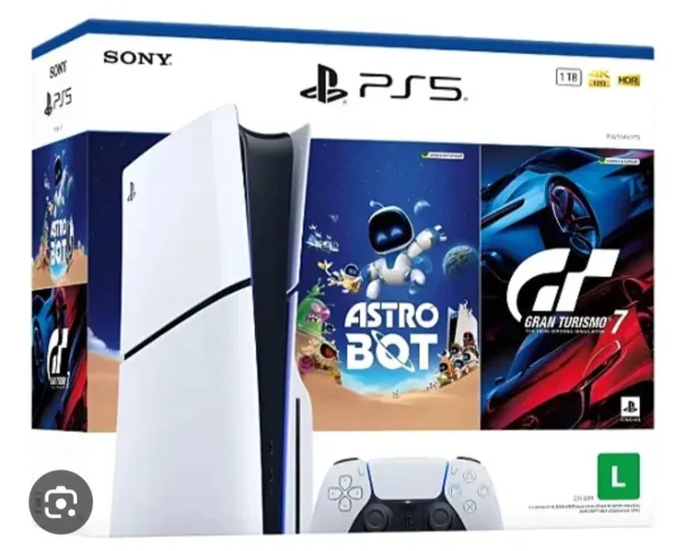 PlayStation 5 com leitor de disco, 2 controles
