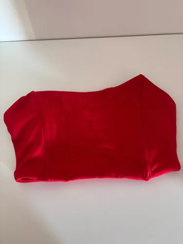Top cropped vermelho