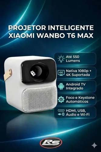 Projetor Smart Xiaomi Wanbo T6 Max 4K - Pronta Entrega Sorocaba