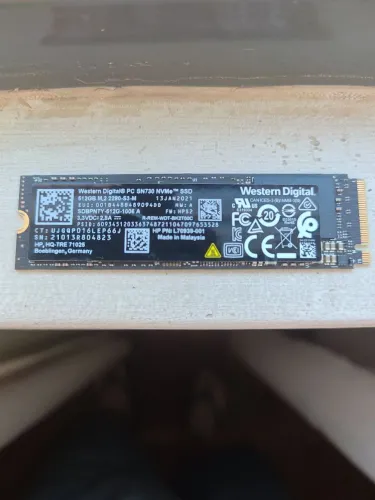 NVMe Western Digital 512GB (Aceito Cartão)