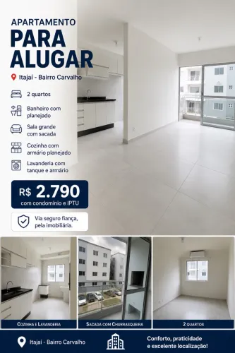 Apartamento disponível para locação em Itajaí bairro Carvalho