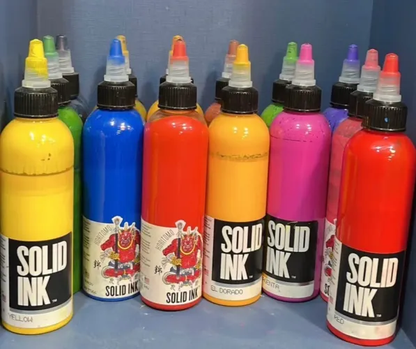 Kit tinta pra tatuagem americana Sólid Ynk tubos de 260 ml