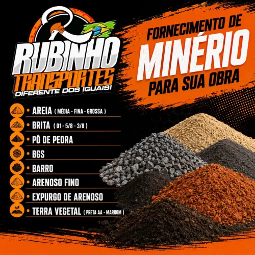Areia - Brita - Barro - Terra Vegetal
