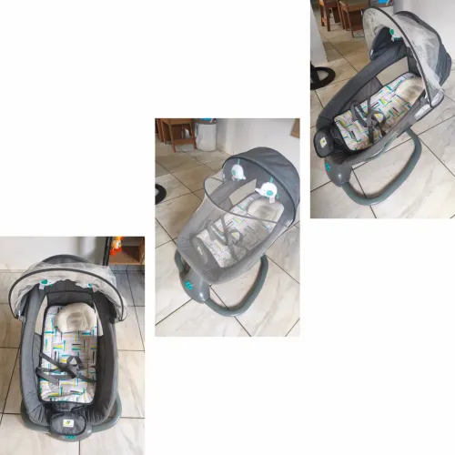 Cadeira De Balanço Para Bebê Mastela Techno Premium Elétrica Cinza