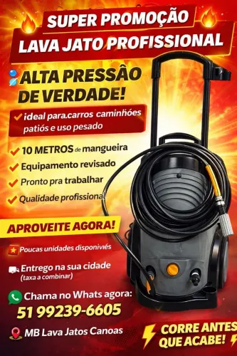 Lava jato Karcher HD 5/12 com 10 metros de mangueira bico de regulagem 