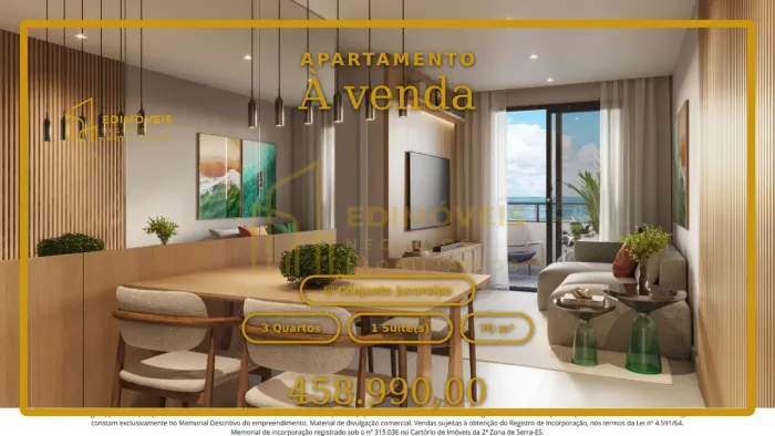 Seu espaço ideal em Conjunto Jacaraípe: apartamento de 3 quartos com suíte e área de lazer