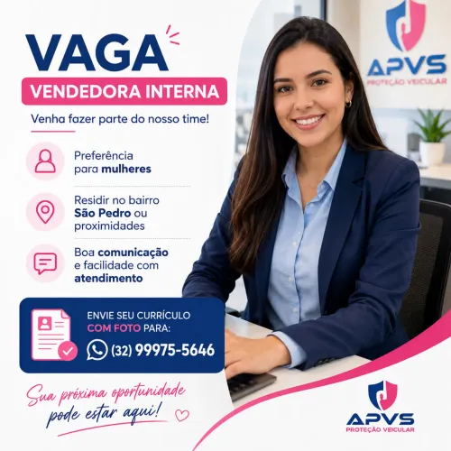 Vaga para vendedora 
