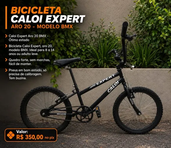 Bicicleta Caloi EXPERT Modelo BMX