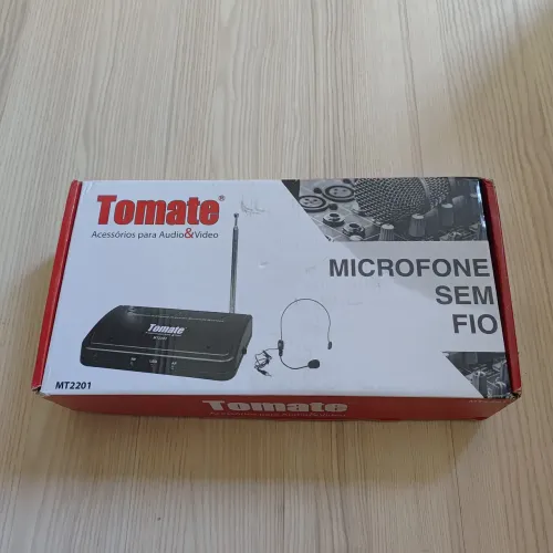 Microfone profissional wireless redução de ruído Tomate MT-2201