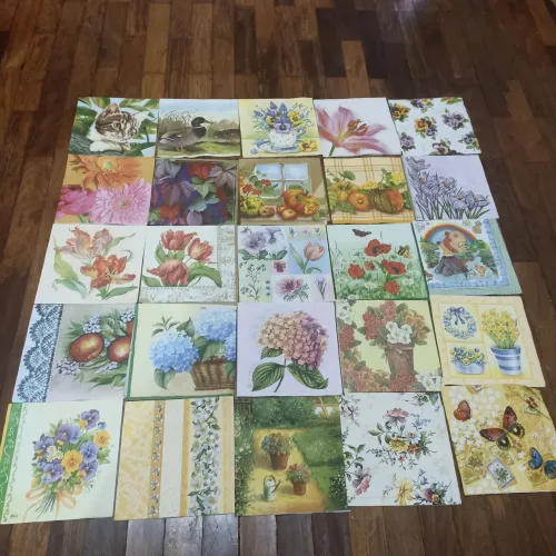 Guardanapos 1 real cada decorado para Decoupage