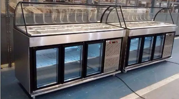 Condimentadora expositora industrial em aço inox sob medida