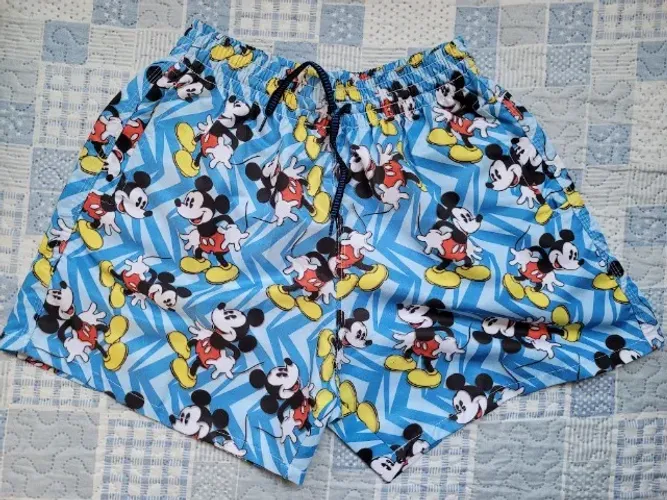 Short Tactel "tipo Praia" estampada com a figura do Mickey - Tam G