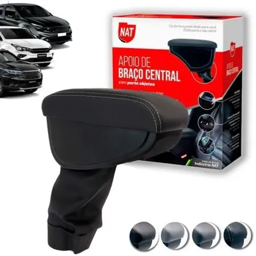 Apoio de Braço Fiat Argo / Cronos 2017 à 2021 - Preto C/ Linha Preta - N200712