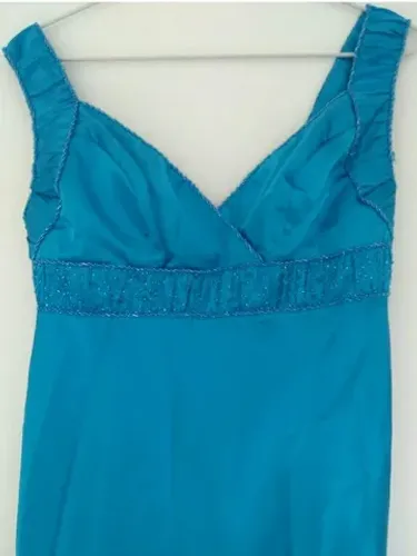 Vestido Azul Turquesa Longo Formatura 