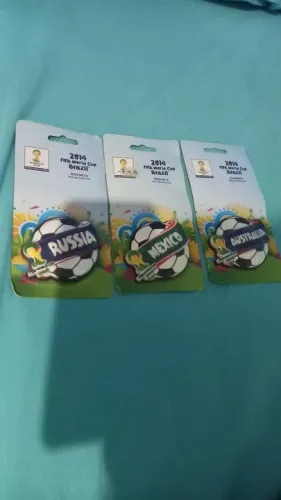 3 Imãs decorativos da Copa do Mundo de 2014