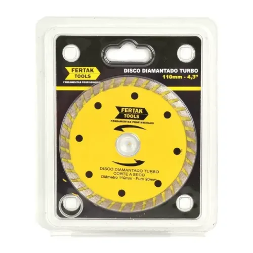 Disco de Corte Diamantado Turbo 20x110mm Fertak