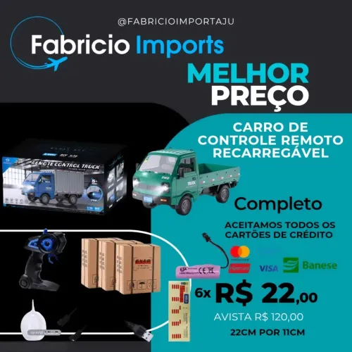 Carro de Controle Remoto Carga Completo