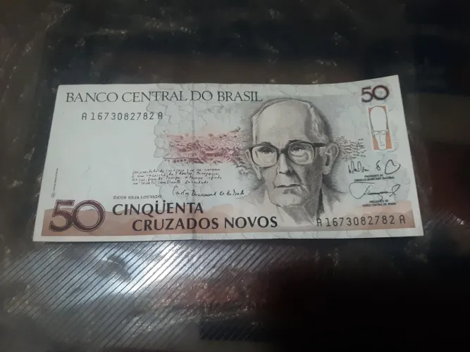 Cédula 50 Cruzados Novos - De seu lance!