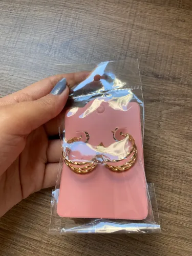 Argola folheada em ouro 18k