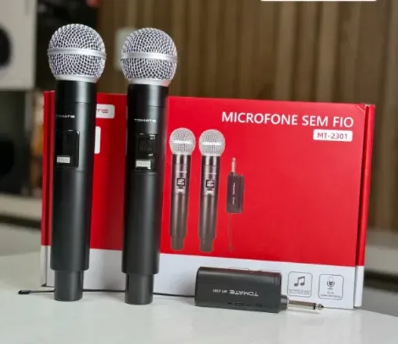 Microfones Sem Fio MT-2301 Tomate