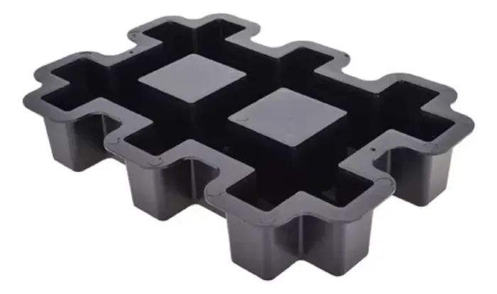 Kit 6 Formas Plásticas Concregrama 6 Furos 43x33x7cm Pisograma Fp083 Paver Vazado