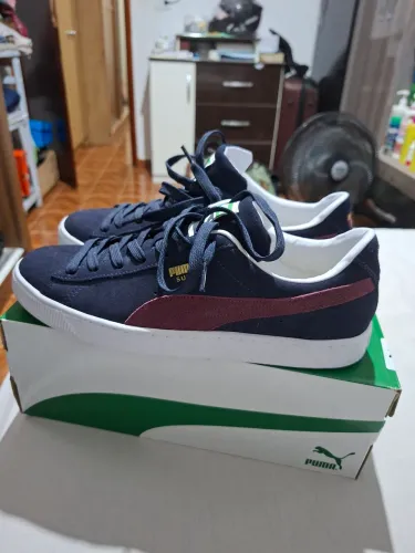 Tênis Puma Suede Azul usado 1X Durando uma hora.