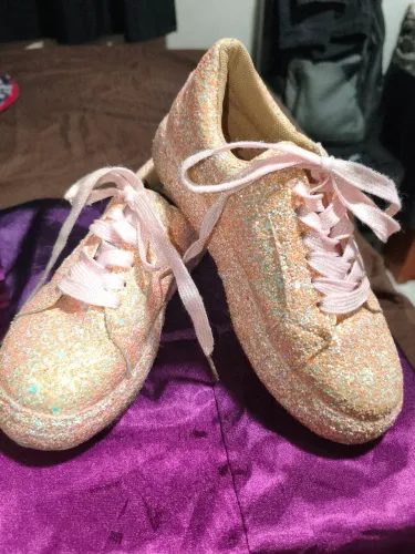 Tênis Glitter rosa feminino TAM 33