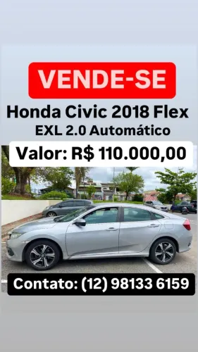 Honda Civic Sedan EXL 2.0 Flex 16V Aut.4p 2018