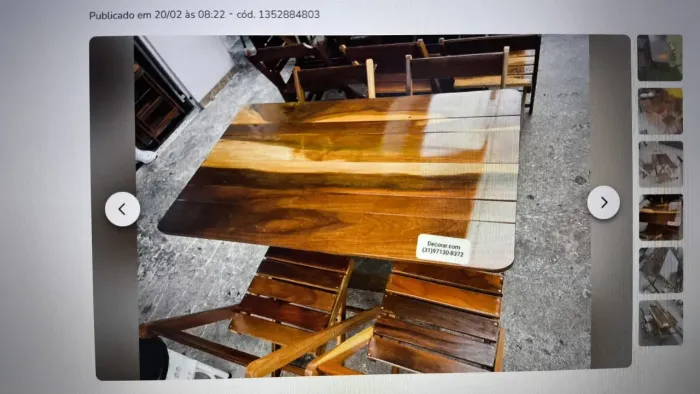 Mesa de Jantar Dobrável de Madeira,telefone * 