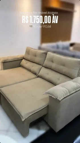 Sofá Retrátil Atalaia Requinte e Luxo 