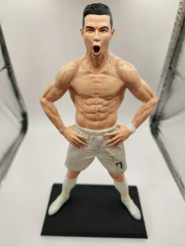 Boneco Cr7 Cristiano Ronaldo Siuuu Action Figure Resina 