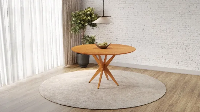 Mesa de Jantar Simpatia 1.08×1.08 Circular Com 4 cadeiras- Entrega Rápida