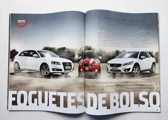 Revista Car and Driver - Audi A3, Mini Cooper S e Volvo C30 T5