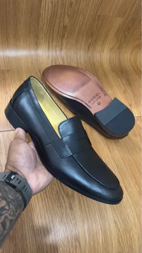 Sapato Social Masculino de couro Preto e marrom - Entrega grátis
